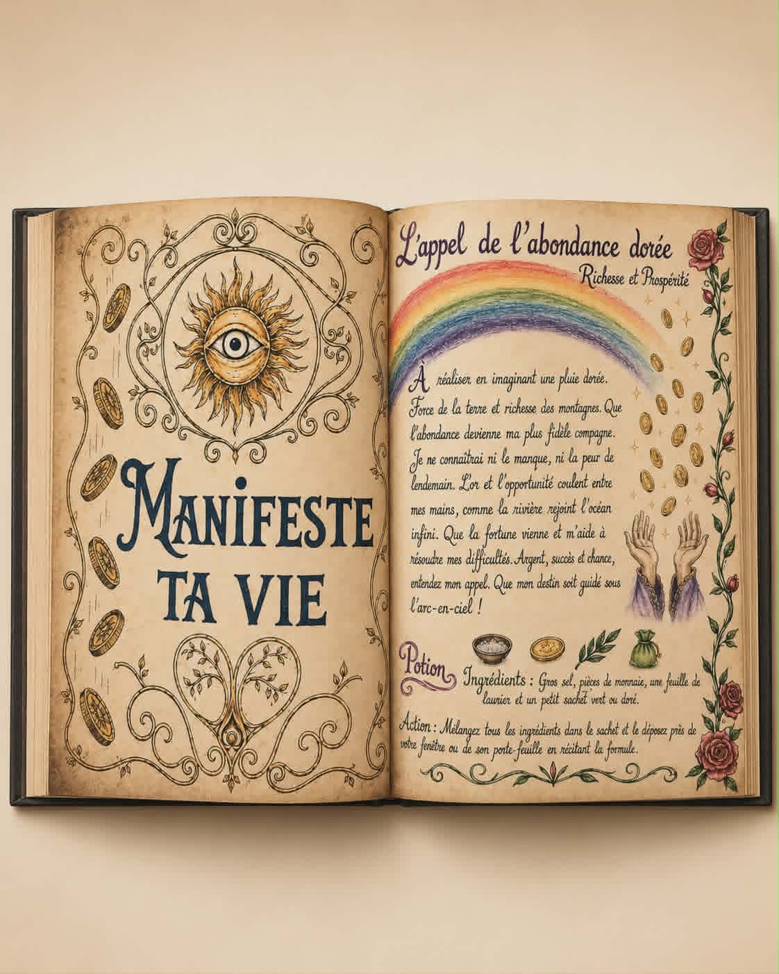 Page intérieure — Manifeste ta vie